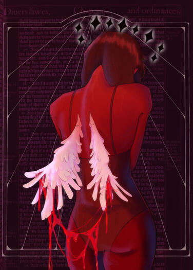 Digital illustration of two Arch Angels