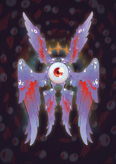 Digital illustration of a Seraphim